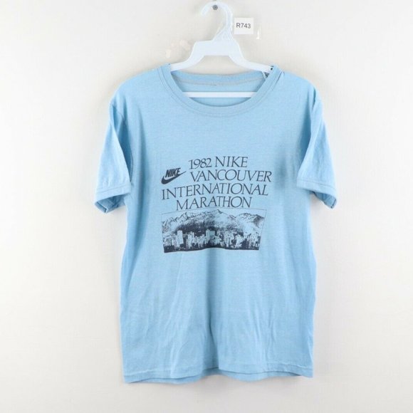 Vtg 82 Nike Vancouver International Marathon Shirt - Picture 1 of 10